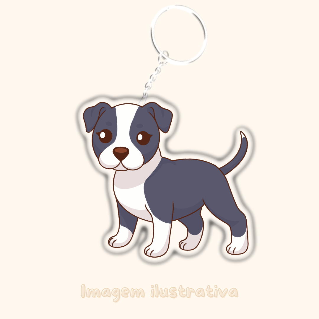 Porta-chaves Pitbull - Creations by Mimi