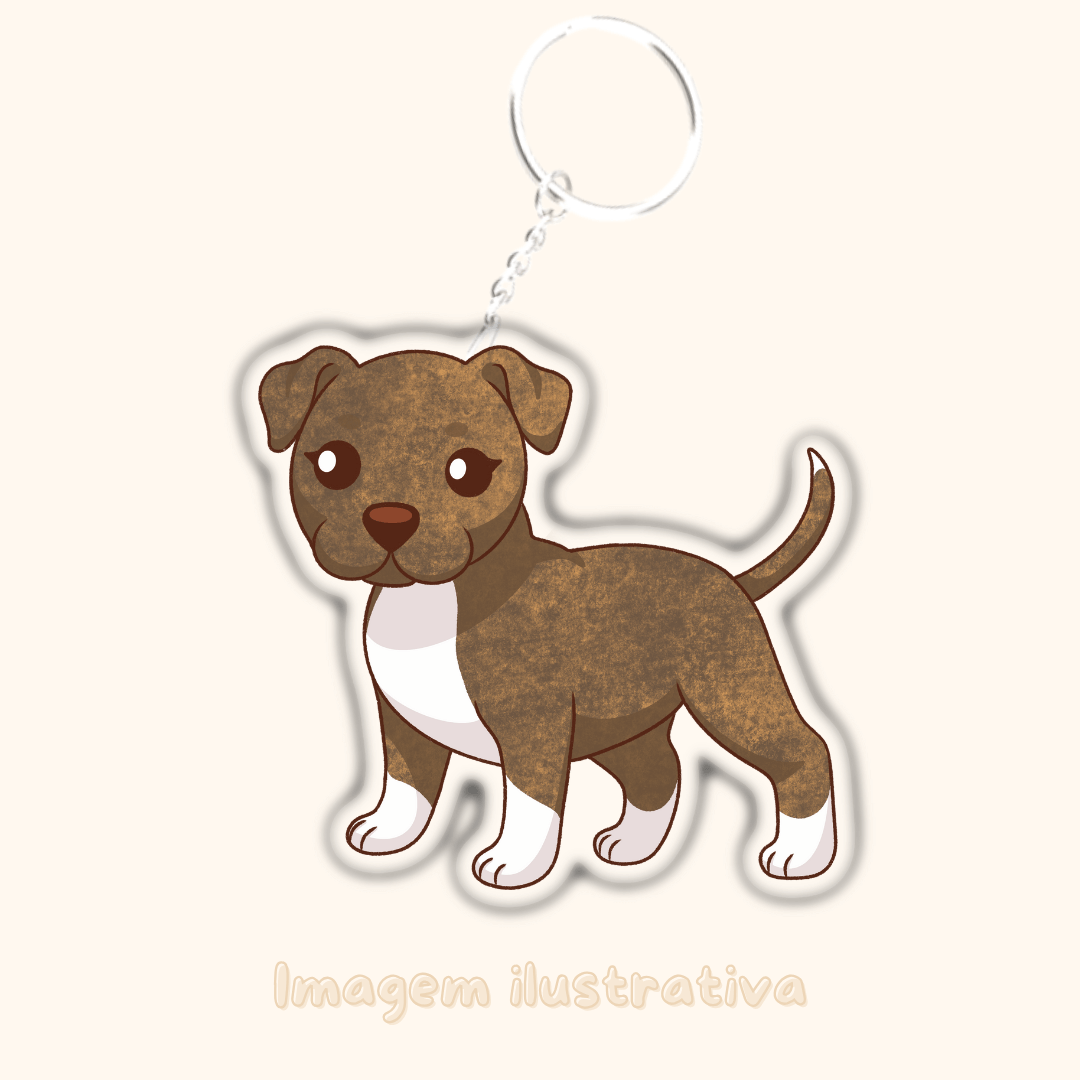 Porta-chaves Pitbull - Creations by Mimi