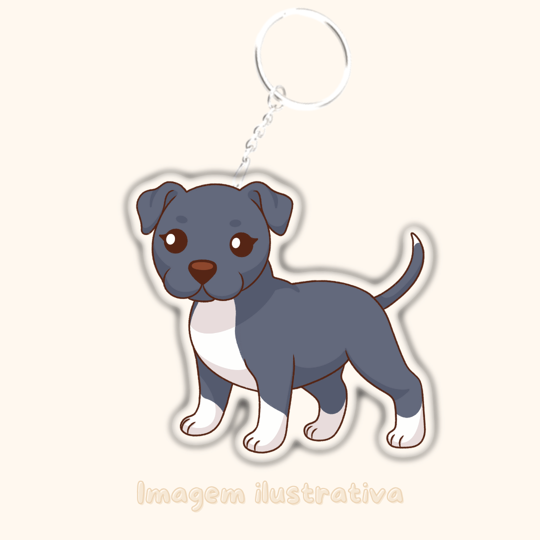 Porta-chaves Pitbull - Creations by Mimi