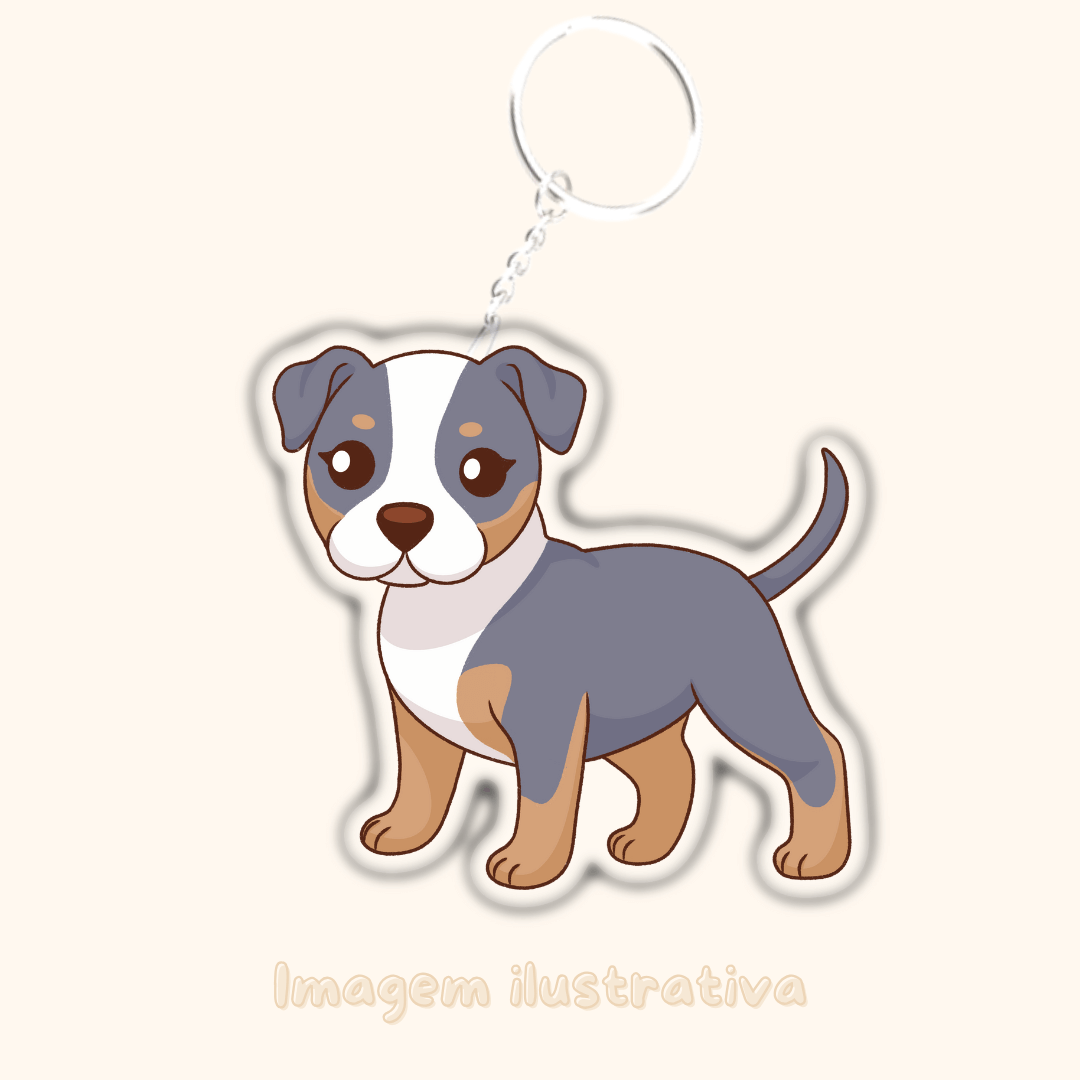 Porta-chaves Pitbull - Creations by Mimi