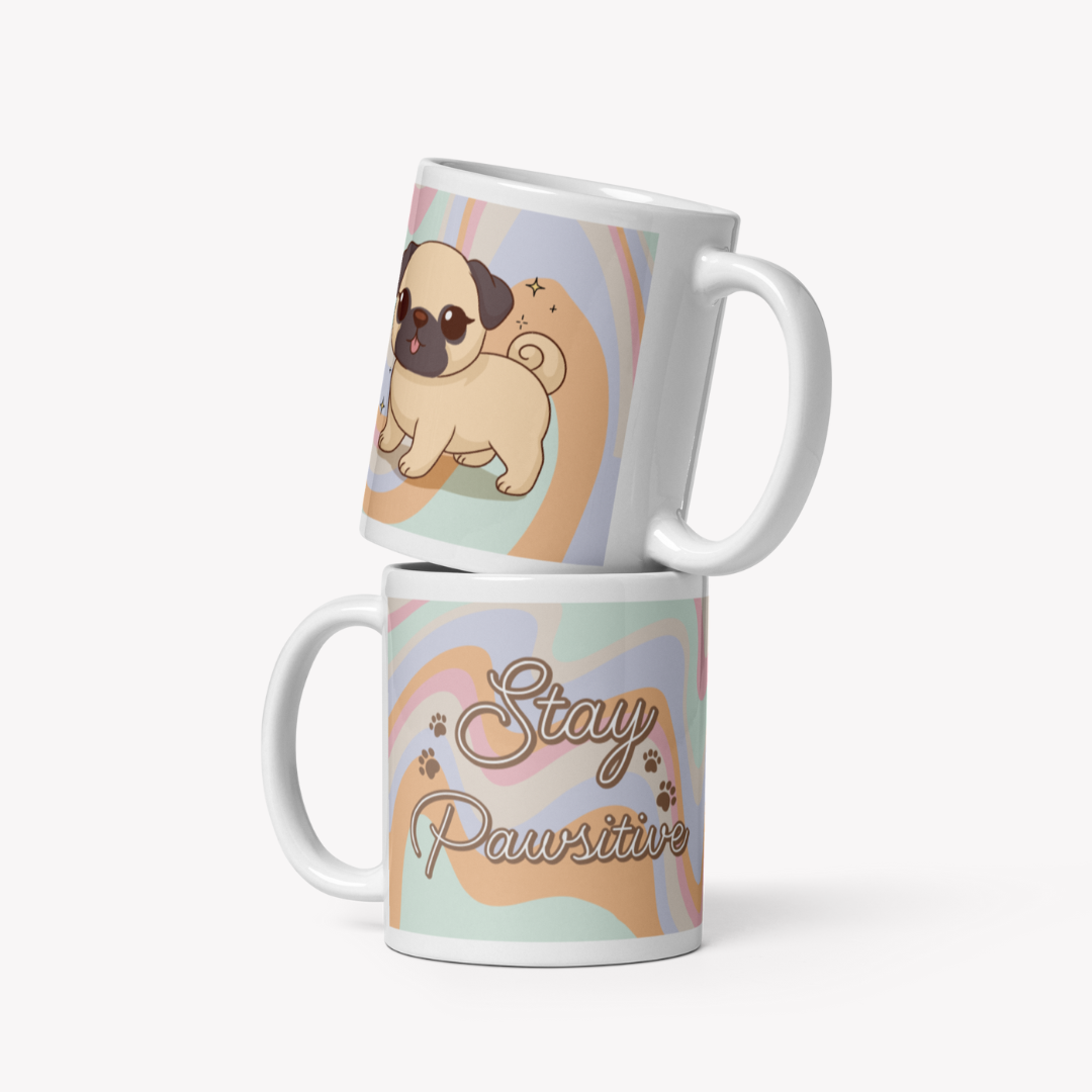 Caneca Pug - Creations by Mimi