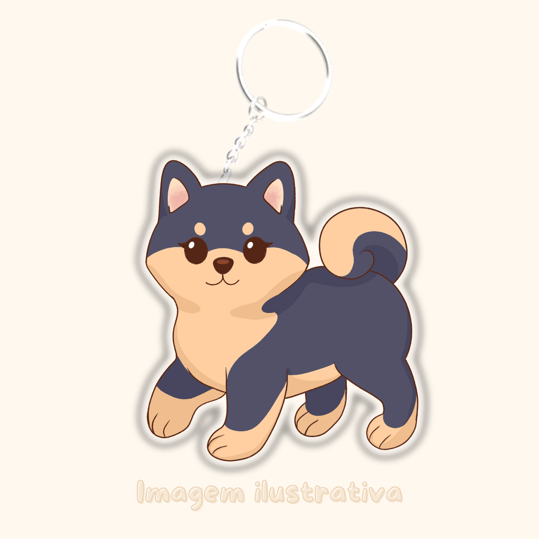 Porta-chaves Shiba Inu - Creations by Mimi