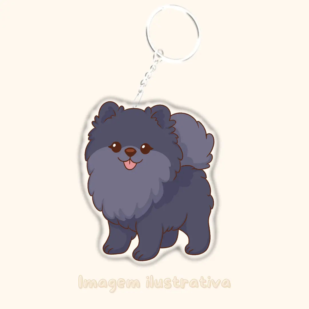 Porta-chaves Lulu da Pomerânia - Creations by Mimi