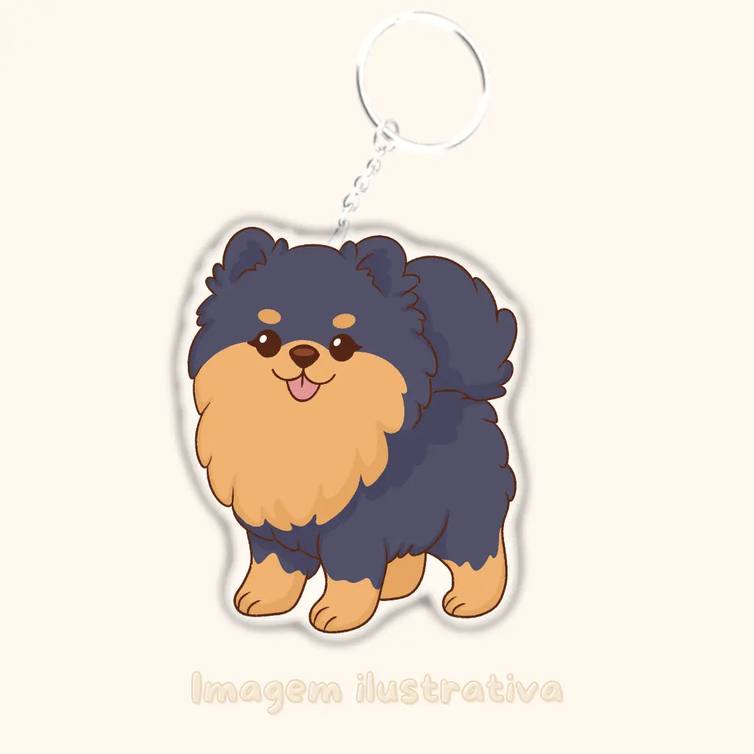 Porta-chaves Lulu da Pomerânia - Creations by Mimi