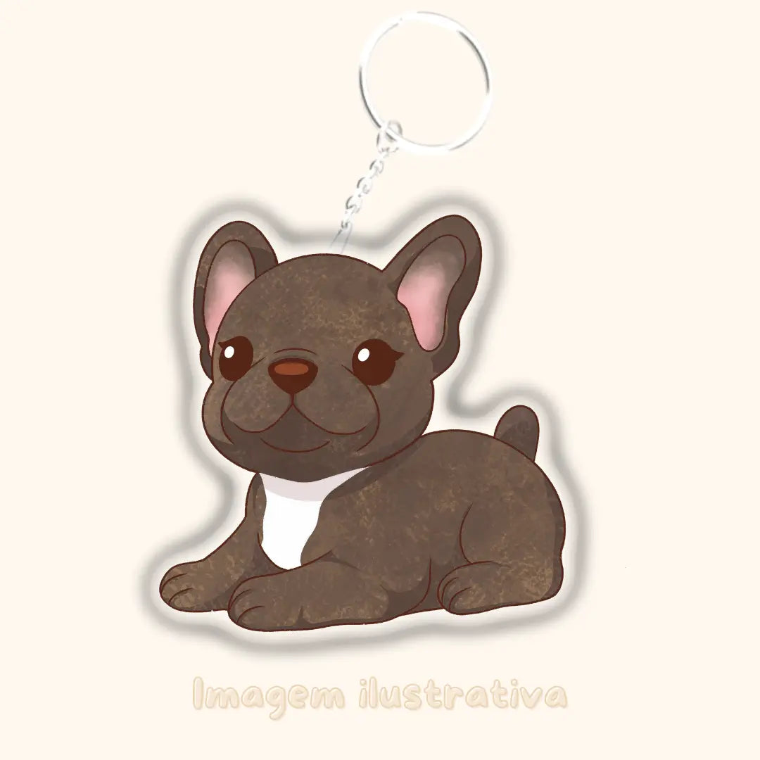 Porta-chaves Buldogue francês - Creations by Mimi