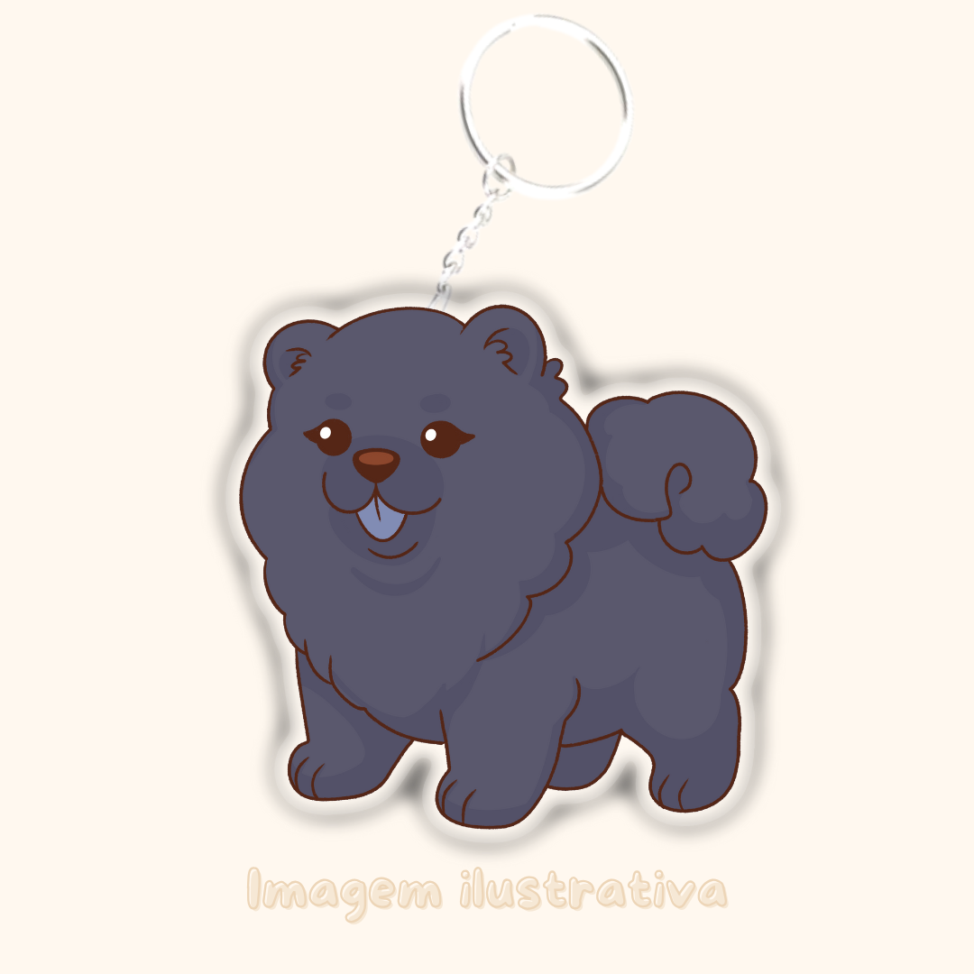 Porta-chaves Chow Chow - Creations by Mimi