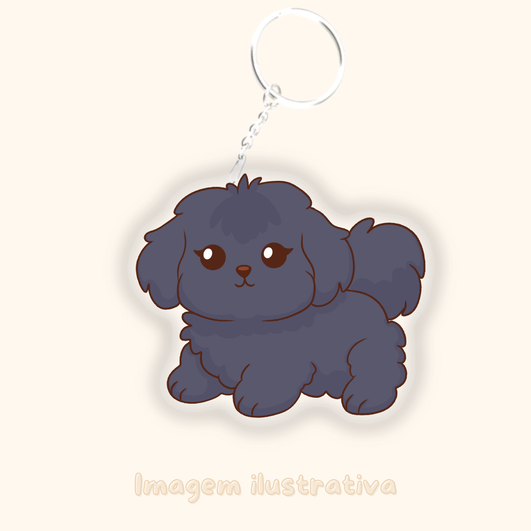 Porta-chaves Shih tzu - Creations by Mimi