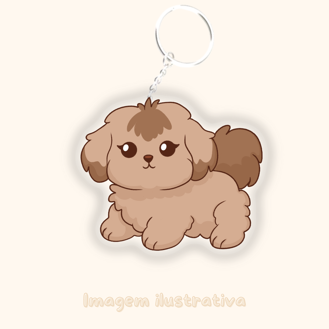 Porta-chaves Shih tzu - Creations by Mimi