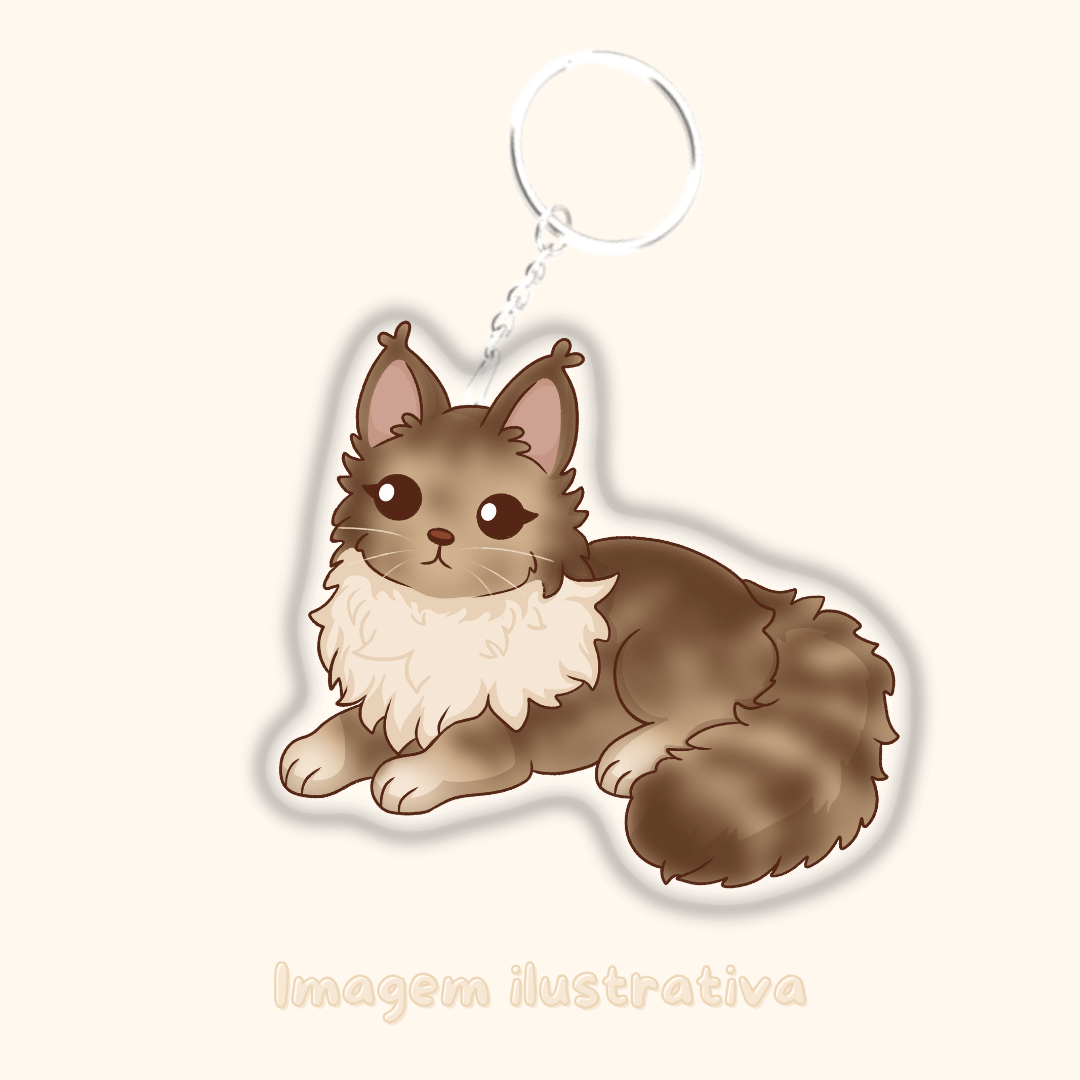 Porta-chaves Maine Coon - Creations by Mimi
