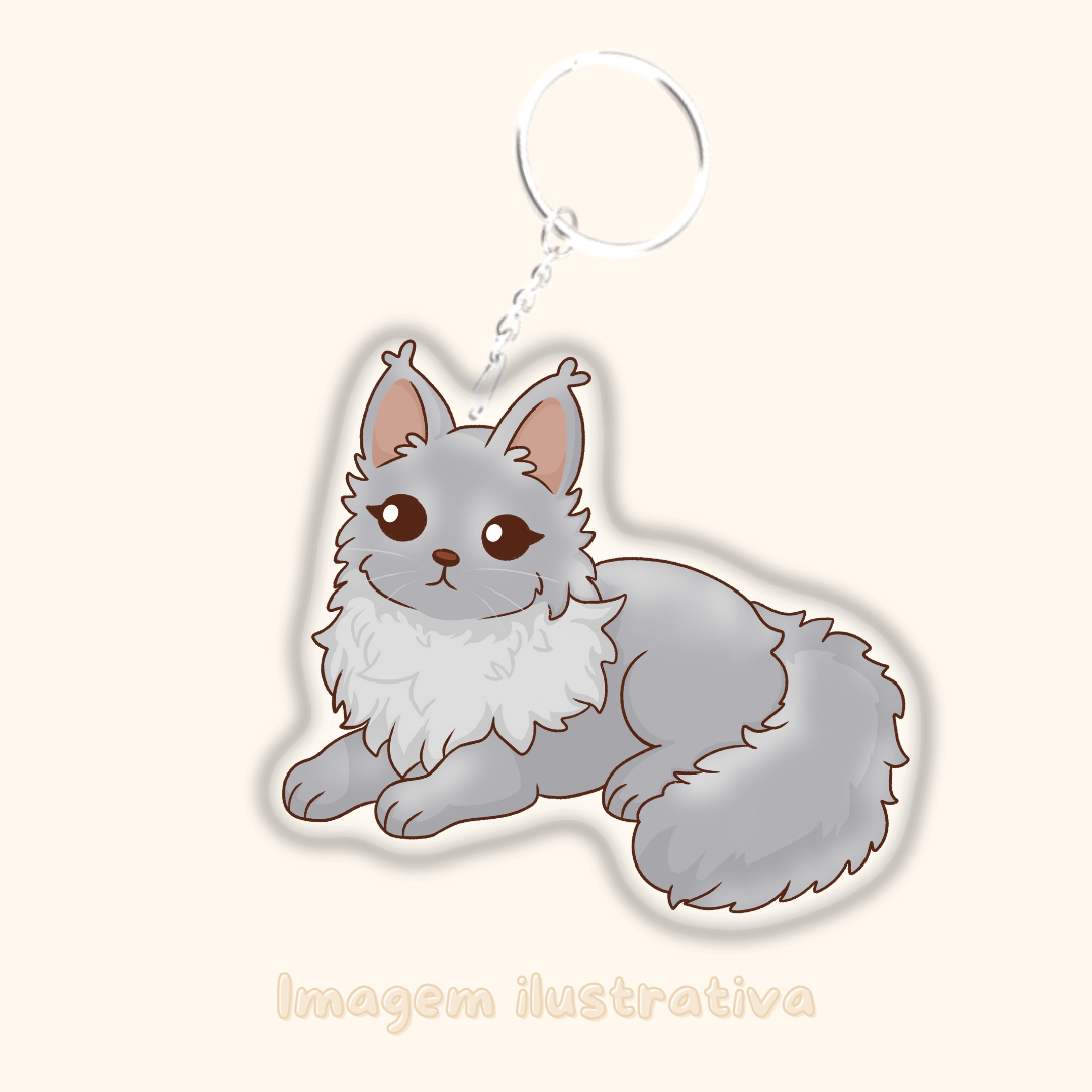 Porta-chaves Maine Coon - Creations by Mimi