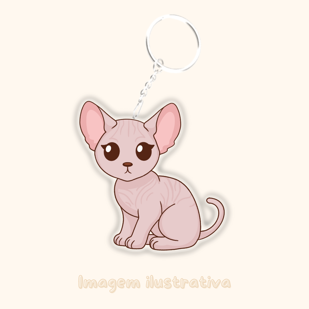 Porta-chaves Sphynx - Creations by Mimi
