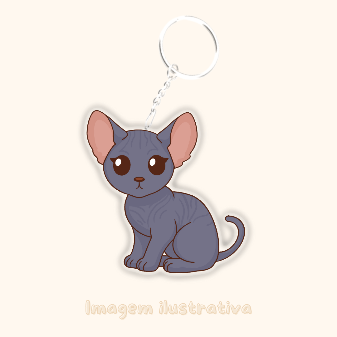 Porta-chaves Sphynx - Creations by Mimi
