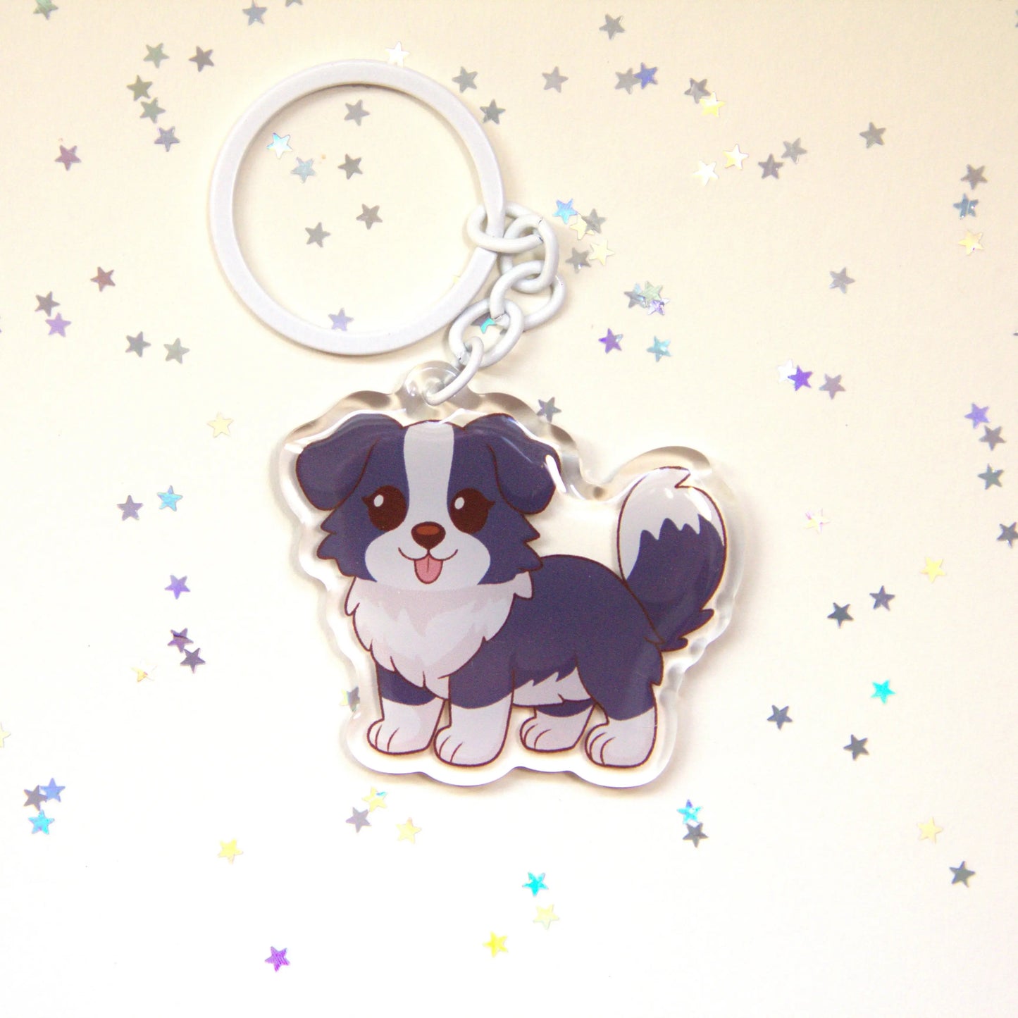 Porta-chaves Border Collie - Creations by Mimi