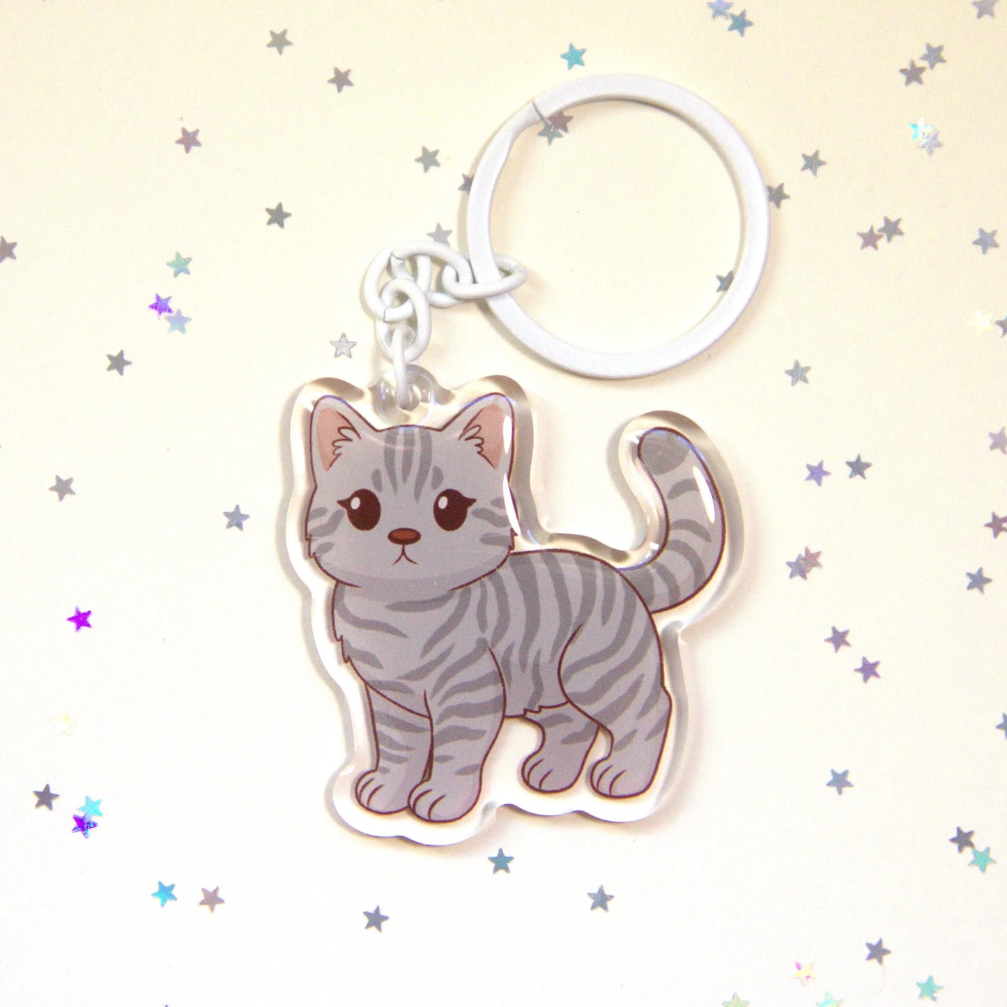 Porta-chaves gato às riscas - Creations by Mimi