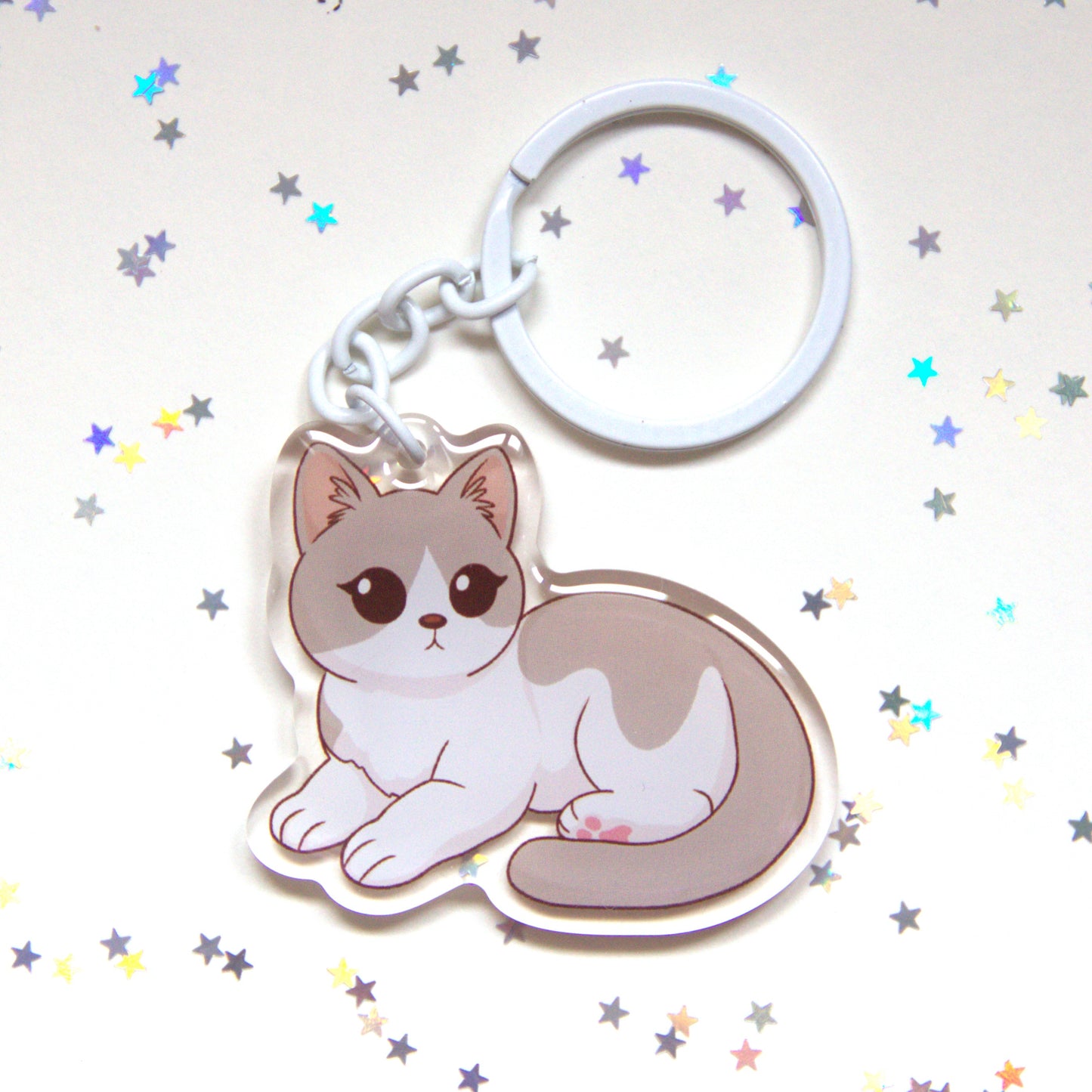 Porta-chaves gato bicolor - Creations by Mimi
