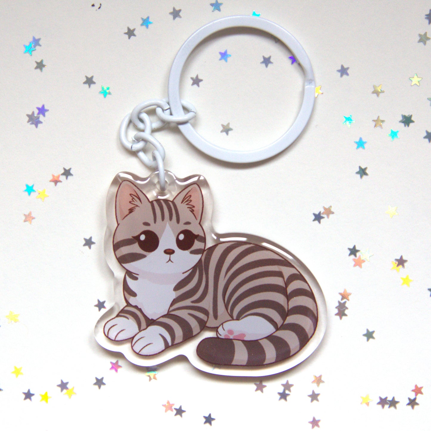 Porta-chaves gato bicolor - Creations by Mimi