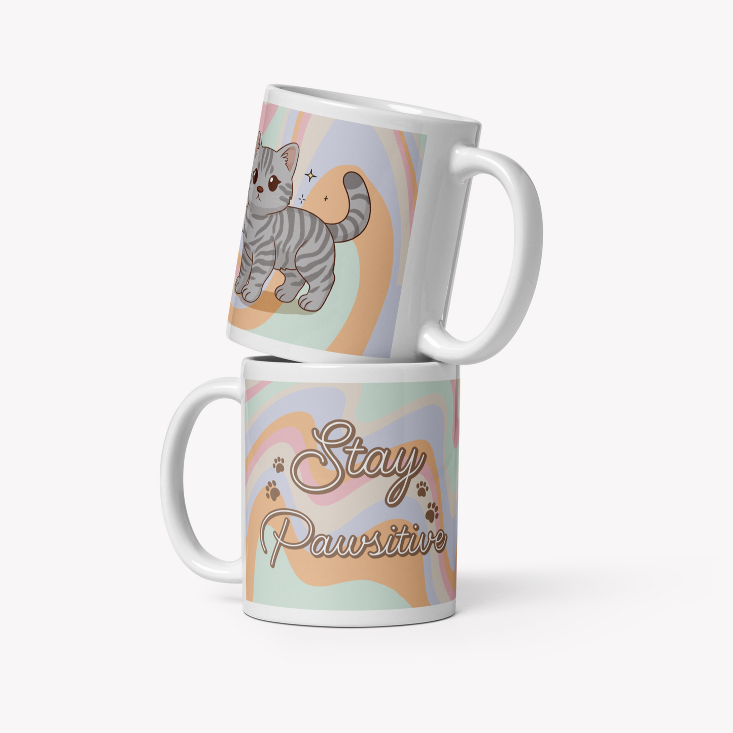 Caneca gato às riscas - Creations by Mimi