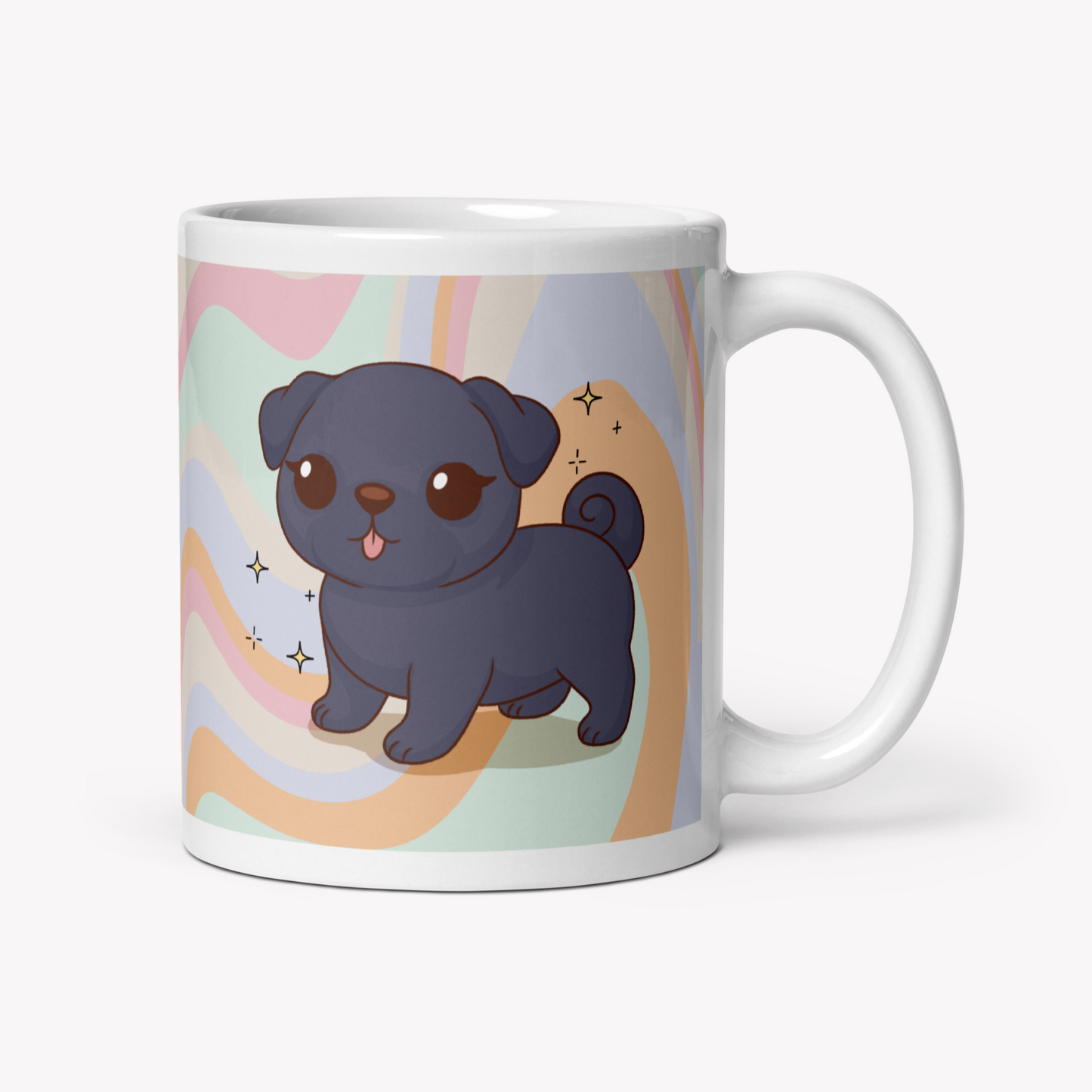 Caneca Pug - Creations by Mimi
