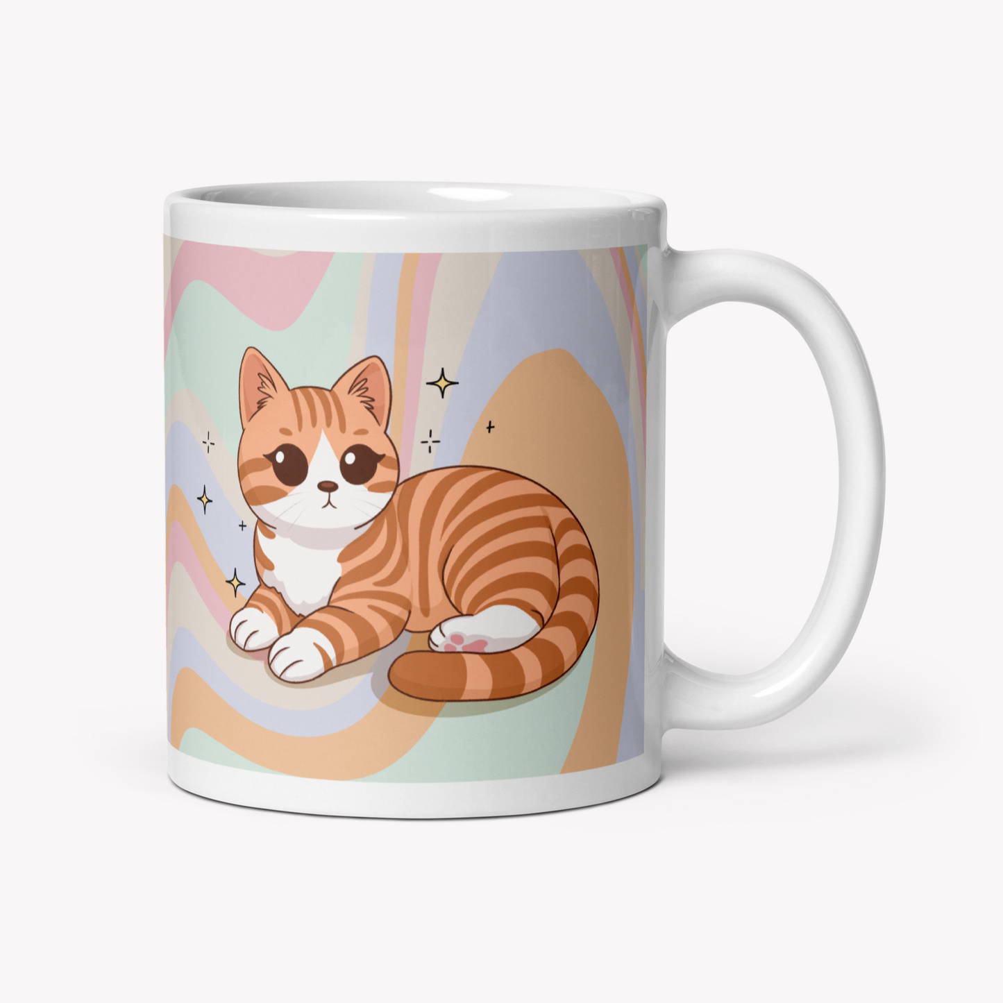 Caneca gato bicolor - Creations by Mimi