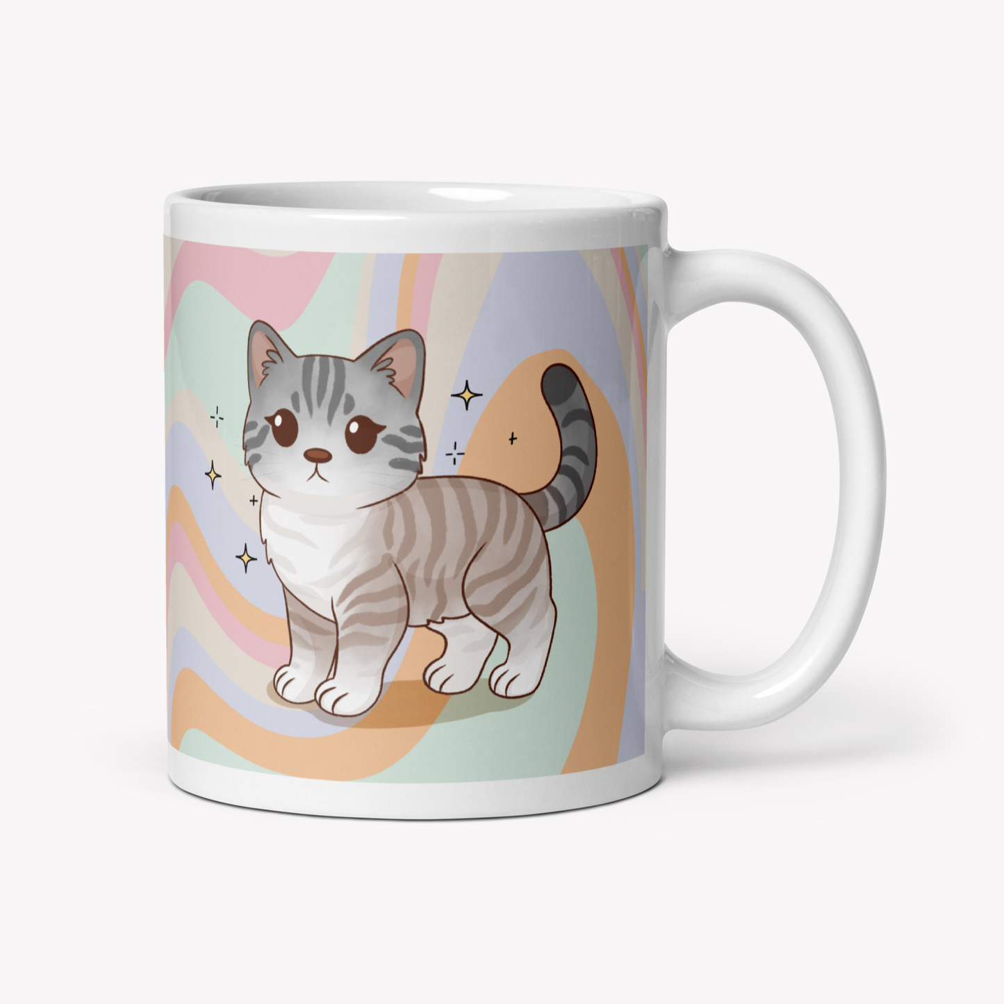 Caneca gato às riscas - Creations by Mimi
