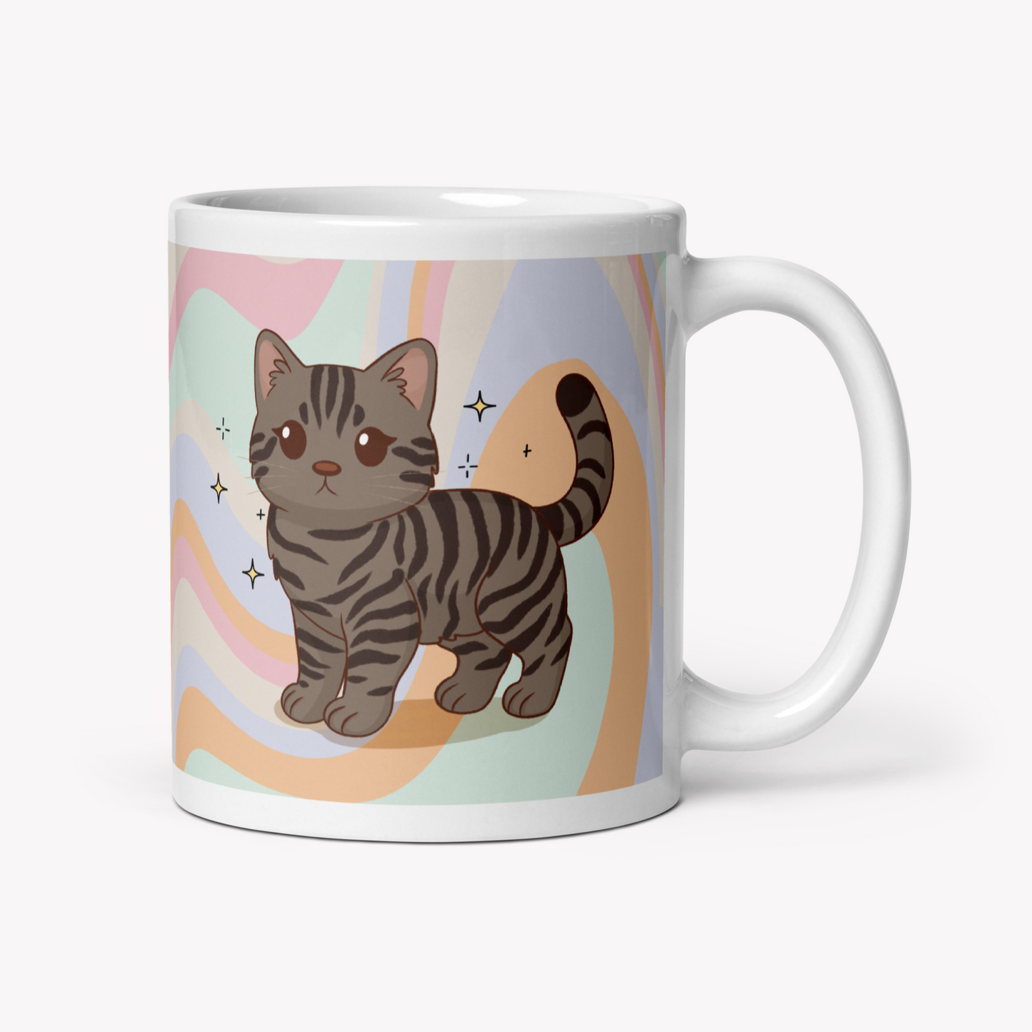 Caneca gato às riscas - Creations by Mimi