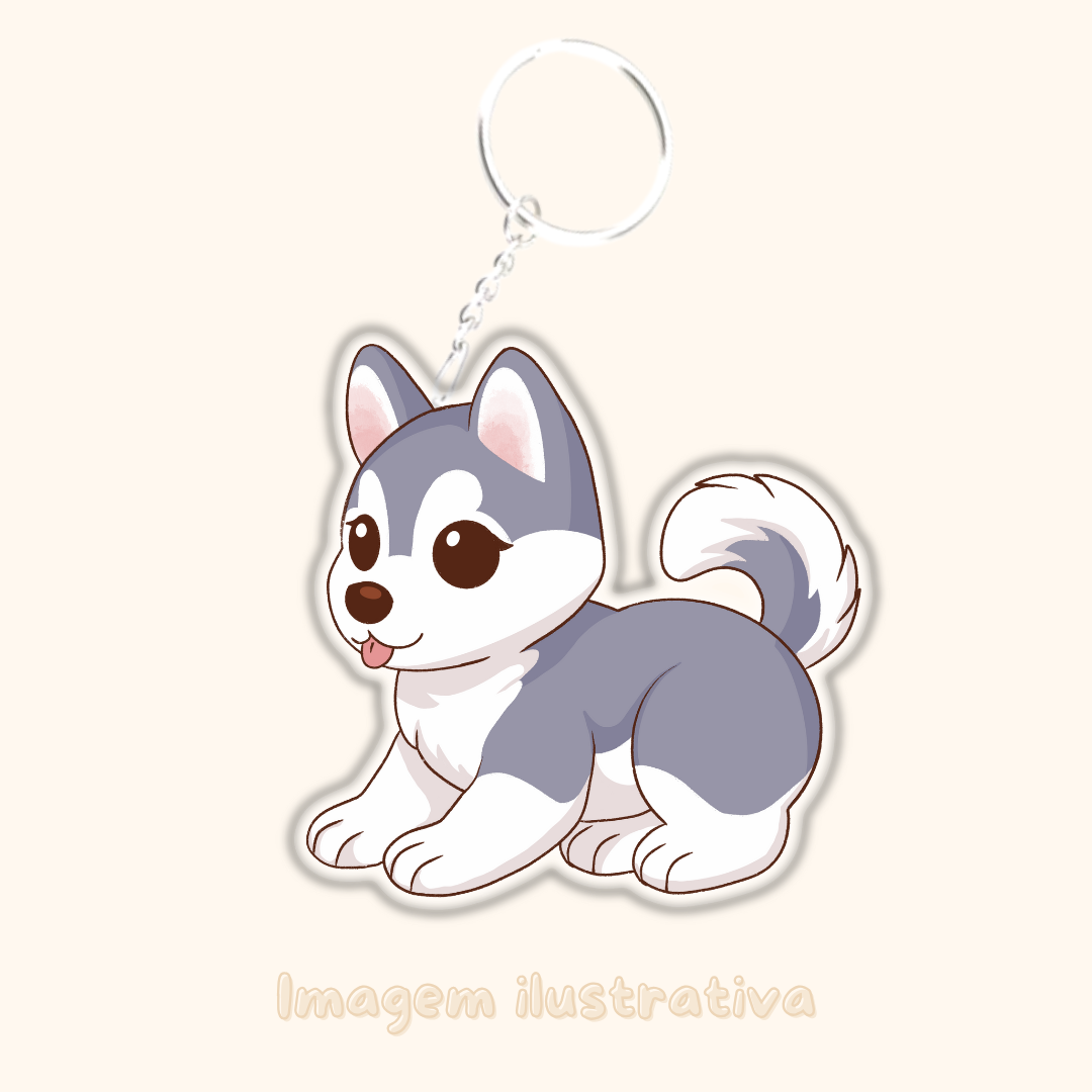 Porta-chaves Husky - Creations by Mimi