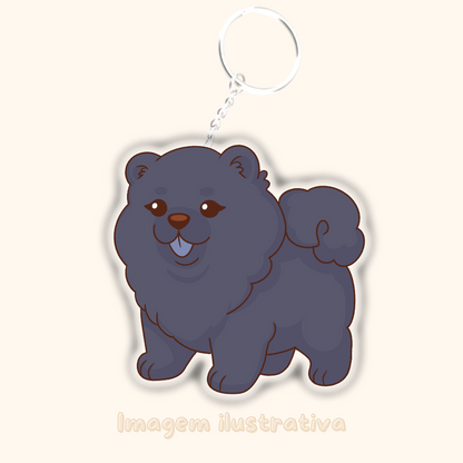 Porta-chaves Chow Chow - Creations by Mimi