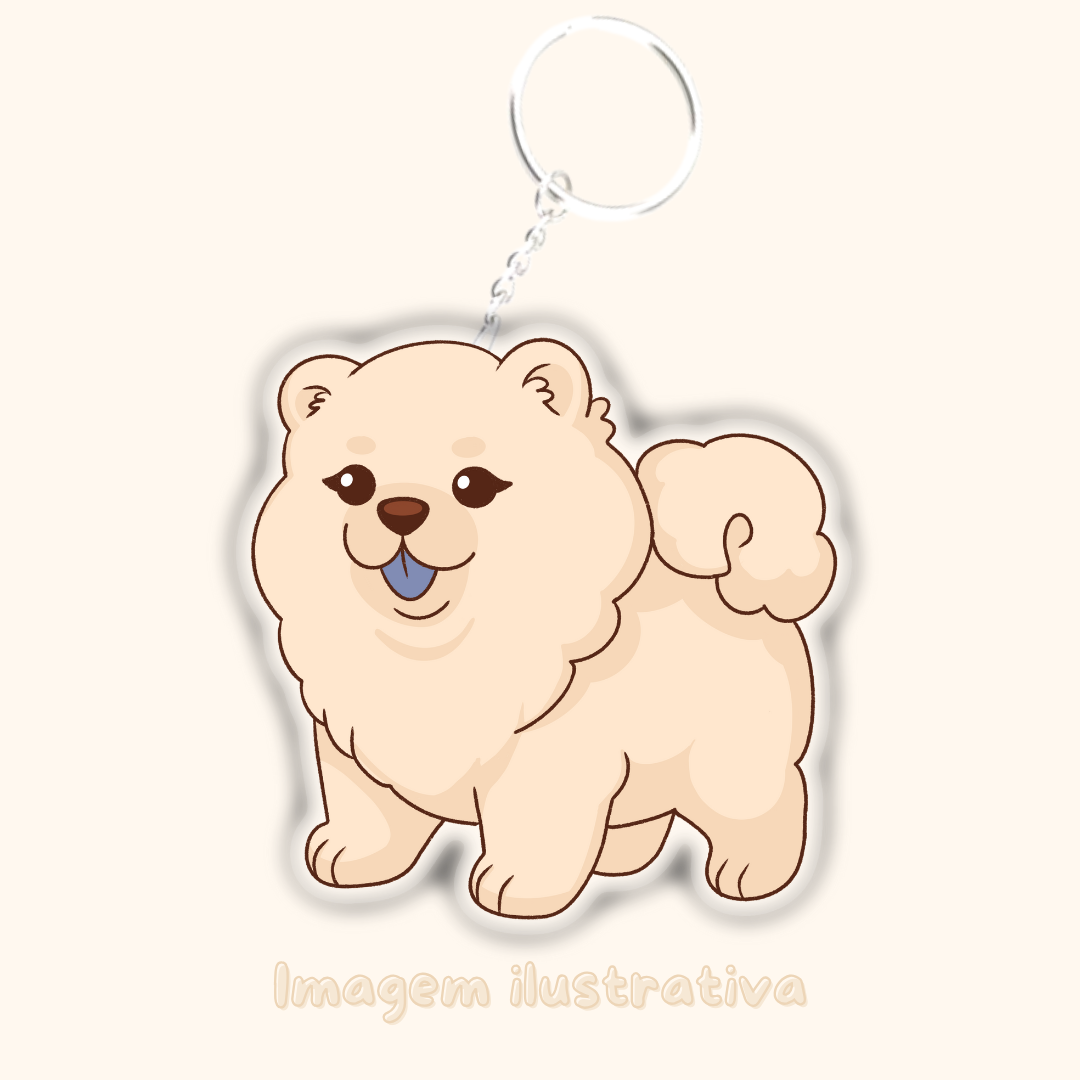 Porta-chaves Chow Chow - Creations by Mimi