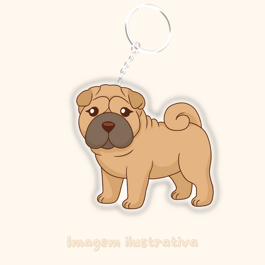 Porta-chaves Shar pei - Creations by Mimi