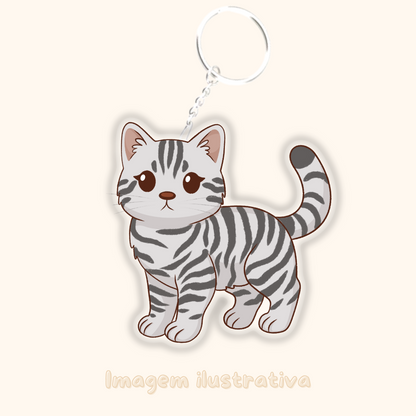 Porta-chaves gato às riscas - Creations by Mimi