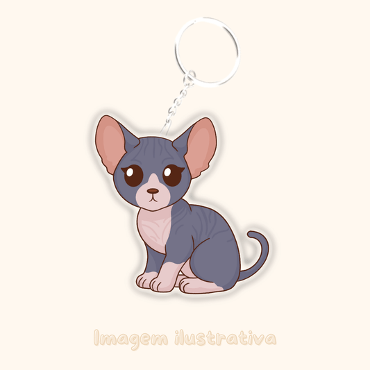 Porta-chaves Sphynx - Creations by Mimi