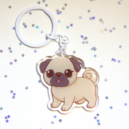 Porta-chaves Pug - Creations by Mimi