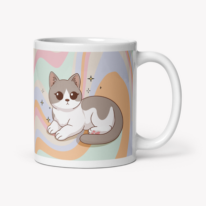 Caneca gato bicolor