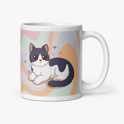 Caneca gato bicolor