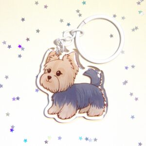 porta-chaves yorkshire terrier de pelo claro
