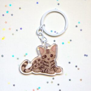 porta-chaves gato bengal