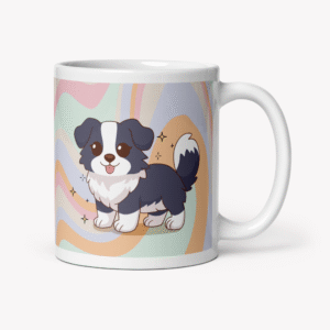 caneca border collie preto