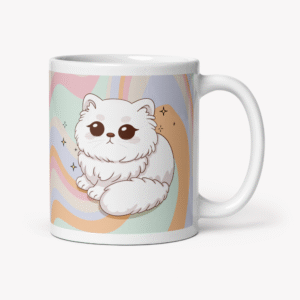 caneca gato persa branco
