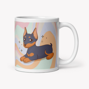 caneca doberman